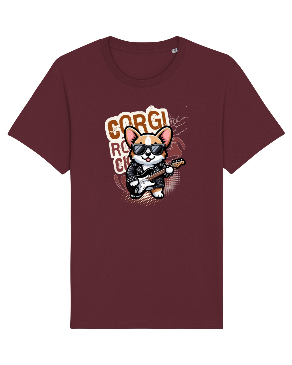 Tricou mânecă scurtă Unisex Rocker Burgundy