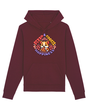 Corgi Mâncând Pizza Burgundy