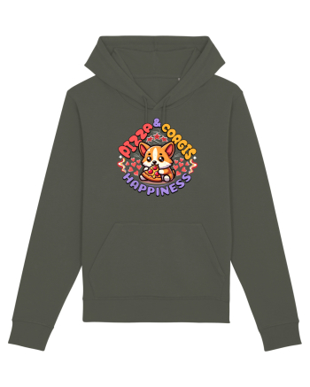 Corgi Mâncând Pizza Khaki