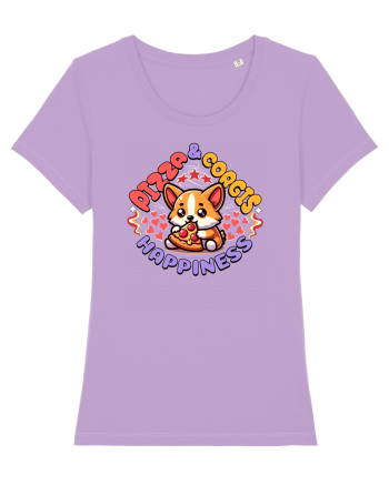 Corgi Mâncând Pizza Lavender Dawn