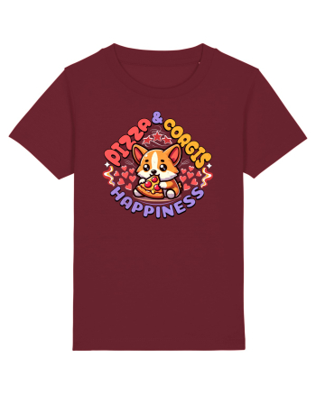 Corgi Mâncând Pizza Burgundy
