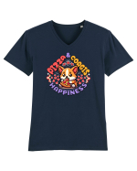 Corgi Mâncând Pizza Tricou mânecă scurtă guler V Bărbat Presenter
