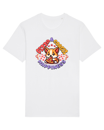 Corgi Mâncând Pizza White