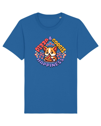 Corgi Mâncând Pizza Royal Blue
