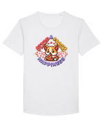Corgi Mâncând Pizza Tricou mânecă scurtă guler larg Bărbat Skater