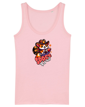 Corgi Spațial Cowboy Amuzant Cotton Pink