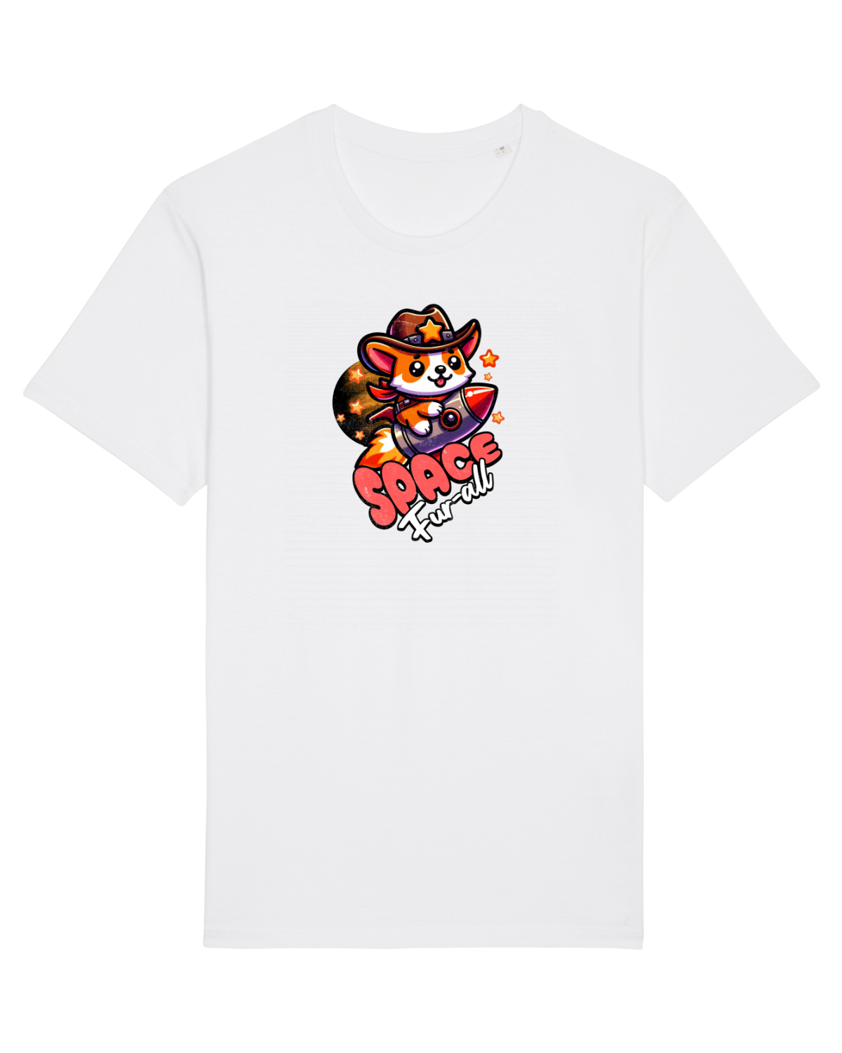 Tricou mânecă scurtă Unisex Rocker White