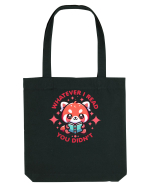 Panda Roșu Kawaii Citește Sacoșă textilă
