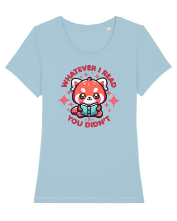 Panda Roșu Kawaii Citește Sky Blue