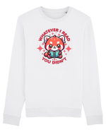 Panda Roșu Kawaii Citește Bluză mânecă lungă Unisex Rise
