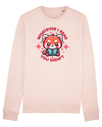 Panda Roșu Kawaii Citește Candy Pink