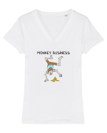 Monkey Business Tricou mânecă scurtă guler V Damă Evoker