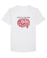 Listen to your brain Tricou mânecă scurtă guler larg Bărbat Skater