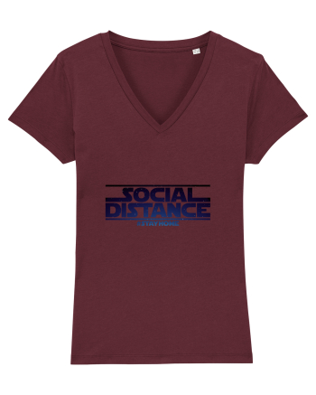 Social distance Burgundy
