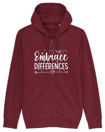 Embrace Differences Burgundy