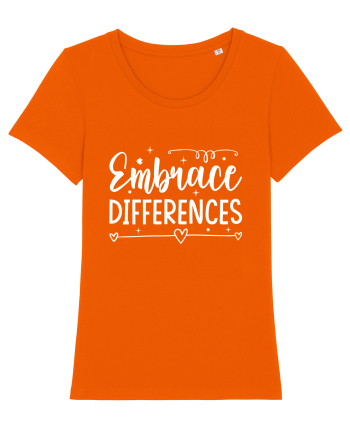 Embrace Differences Bright Orange