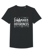 Embrace Differences Tricou mânecă scurtă guler larg Bărbat Skater