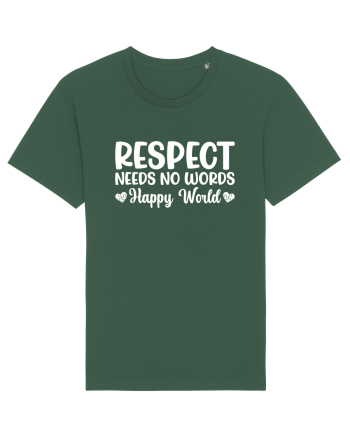 Respect Needs No Words Happy World Bottle Green