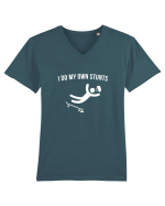 I do my own Stunts Tricou mânecă scurtă guler V Bărbat Presenter