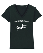 I do my own Stunts Tricou mânecă scurtă guler V Damă Evoker