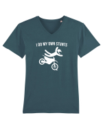 I do my own Stunts Tricou mânecă scurtă guler V Bărbat Presenter