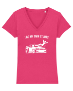 I do my own Stunts Tricou mânecă scurtă guler V Damă Evoker