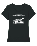 I do my own Stunts Tricou mânecă scurtă guler larg fitted Damă Expresser