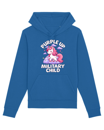 Unicorn Drăguț Mov Susține Copilul Militar Royal Blue