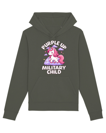 Unicorn Drăguț Mov Susține Copilul Militar Khaki