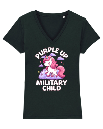 Unicorn Drăguț Mov Susține Copilul Militar Black