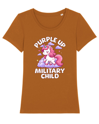 Unicorn Drăguț Mov Susține Copilul Militar Roasted Orange
