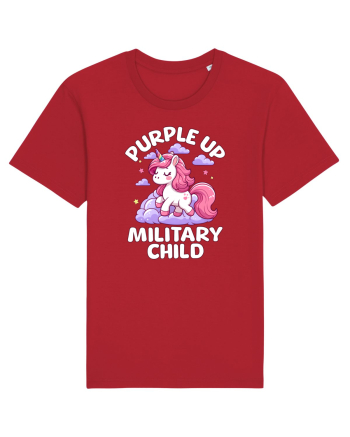 Unicorn Drăguț Mov Susține Copilul Militar Red