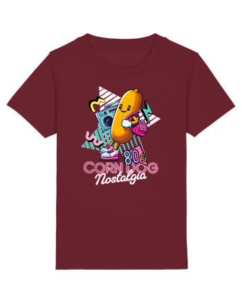 Corn Dog Nostalgie Anii '80 cu Boombox Burgundy