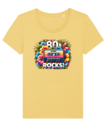 pentru nostalgicii anilor 80 - 80s music rocks Tricou mânecă scurtă guler larg fitted Damă Expresser