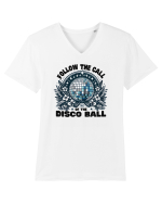 pentru nostalgicii anilor 80 - Follow the call of the disco ball Tricou mânecă scurtă guler V Bărbat Presenter