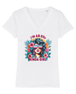 pentru nostalgicii anilor 80 - I am an 80s kind of girl Tricou mânecă scurtă guler V Damă Evoker