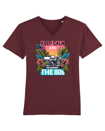pentru nostalgicii anilor 80 - Keep calm and remember the 80s Burgundy