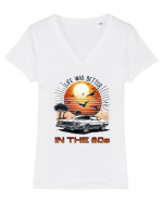 pentru nostalgicii anilor 80 - Life was better in the 80s Tricou mânecă scurtă guler V Damă Evoker