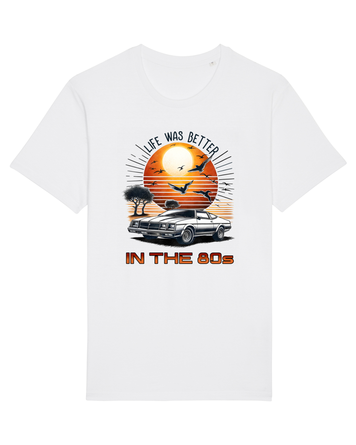 Tricou mânecă scurtă Unisex Rocker White