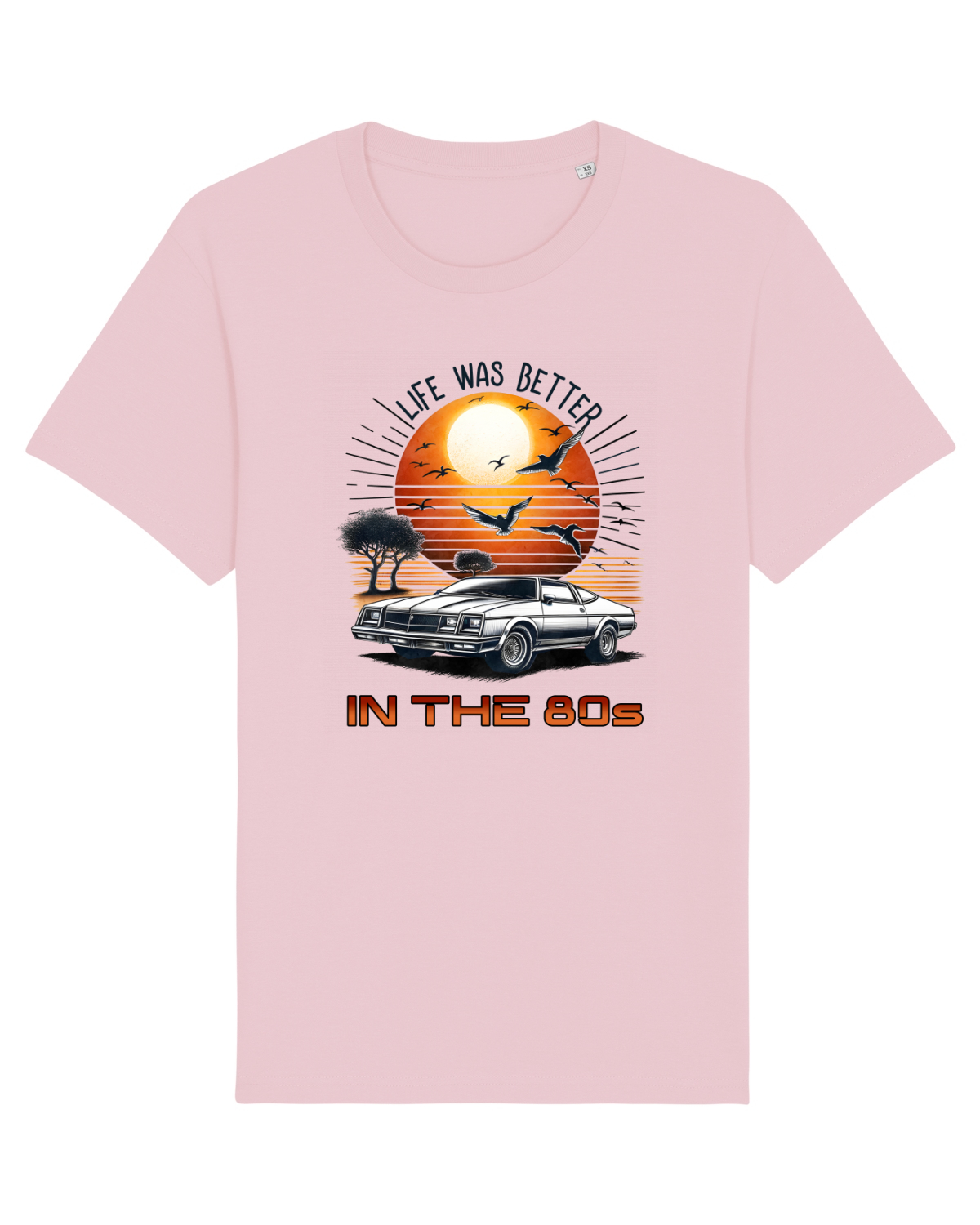 Tricou mânecă scurtă Unisex Rocker Cotton Pink