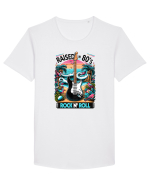 pentru nostalgicii anilor 80 - Raised on 80s rock and roll Tricou mânecă scurtă guler larg Bărbat Skater