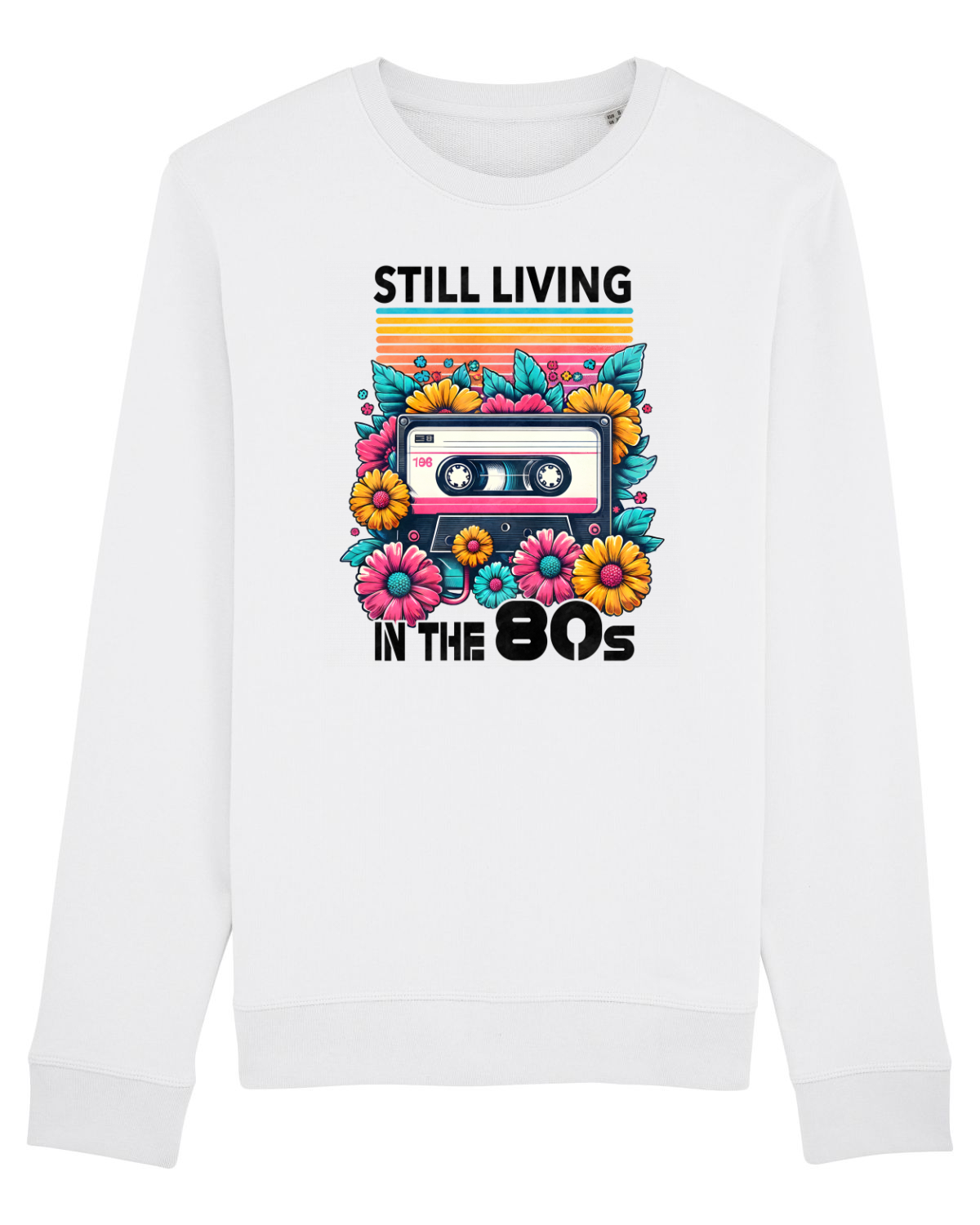 Bluză mânecă lungă Unisex Rise White