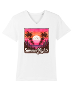 pentru nostalgicii anilor 80 - Summer nights Tricou mânecă scurtă guler V Bărbat Presenter
