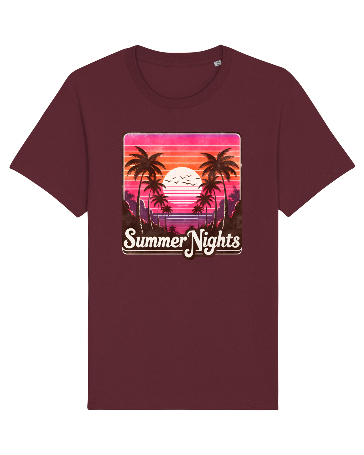 Tricou mânecă scurtă Unisex Rocker Burgundy