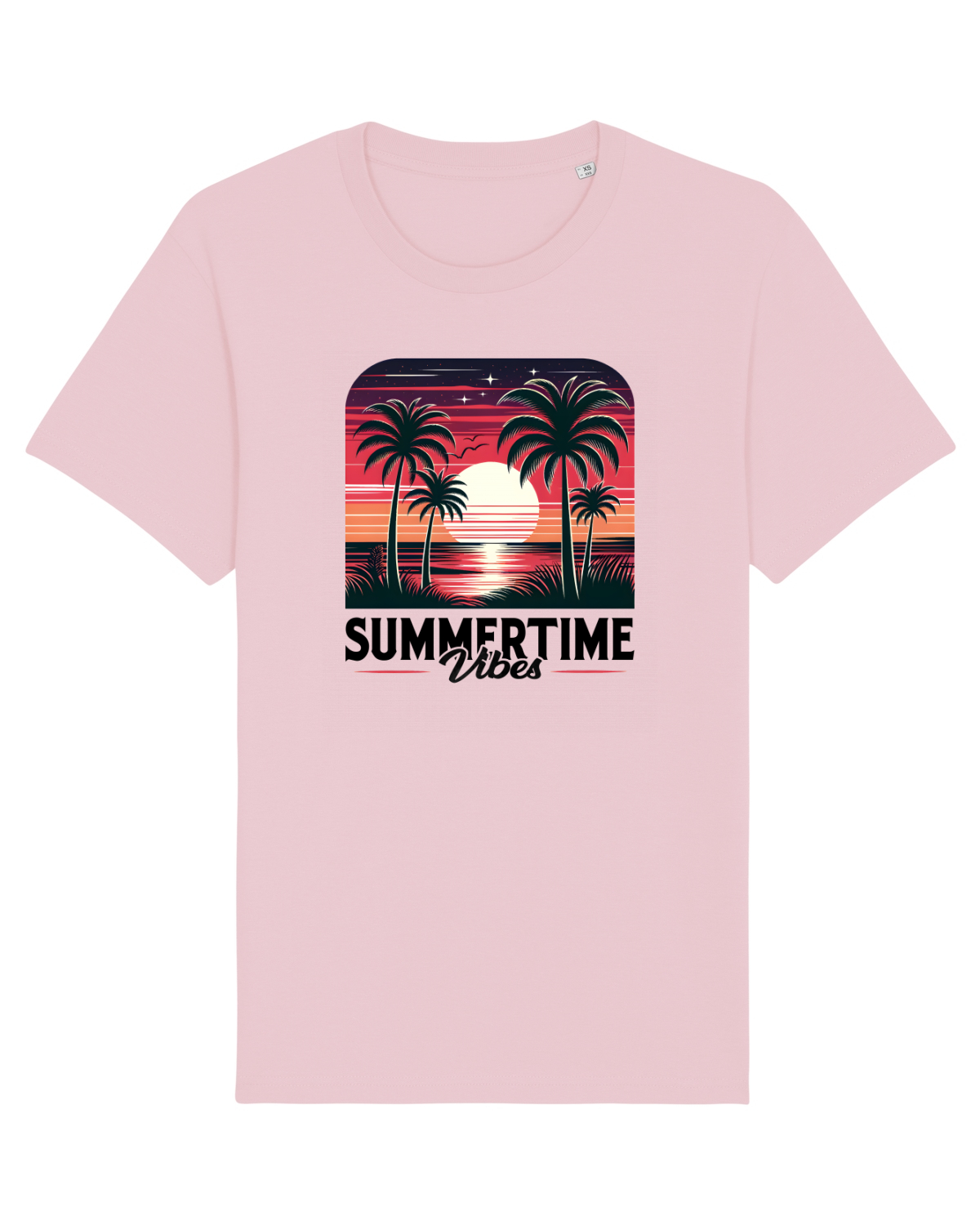 Tricou mânecă scurtă Unisex Rocker Cotton Pink