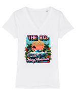 pentru nostalgicii anilor 80 - The 80s - Many memories Tricou mânecă scurtă guler V Damă Evoker