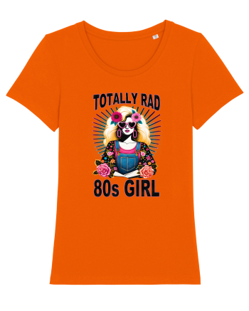 pentru nostalgicii anilor 80 - Totally rad 80s girl Bright Orange