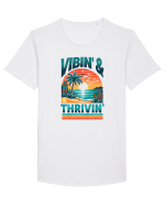 pentru nostalgicii anilor 80 - Vibing and thriving Tricou mânecă scurtă guler larg Bărbat Skater