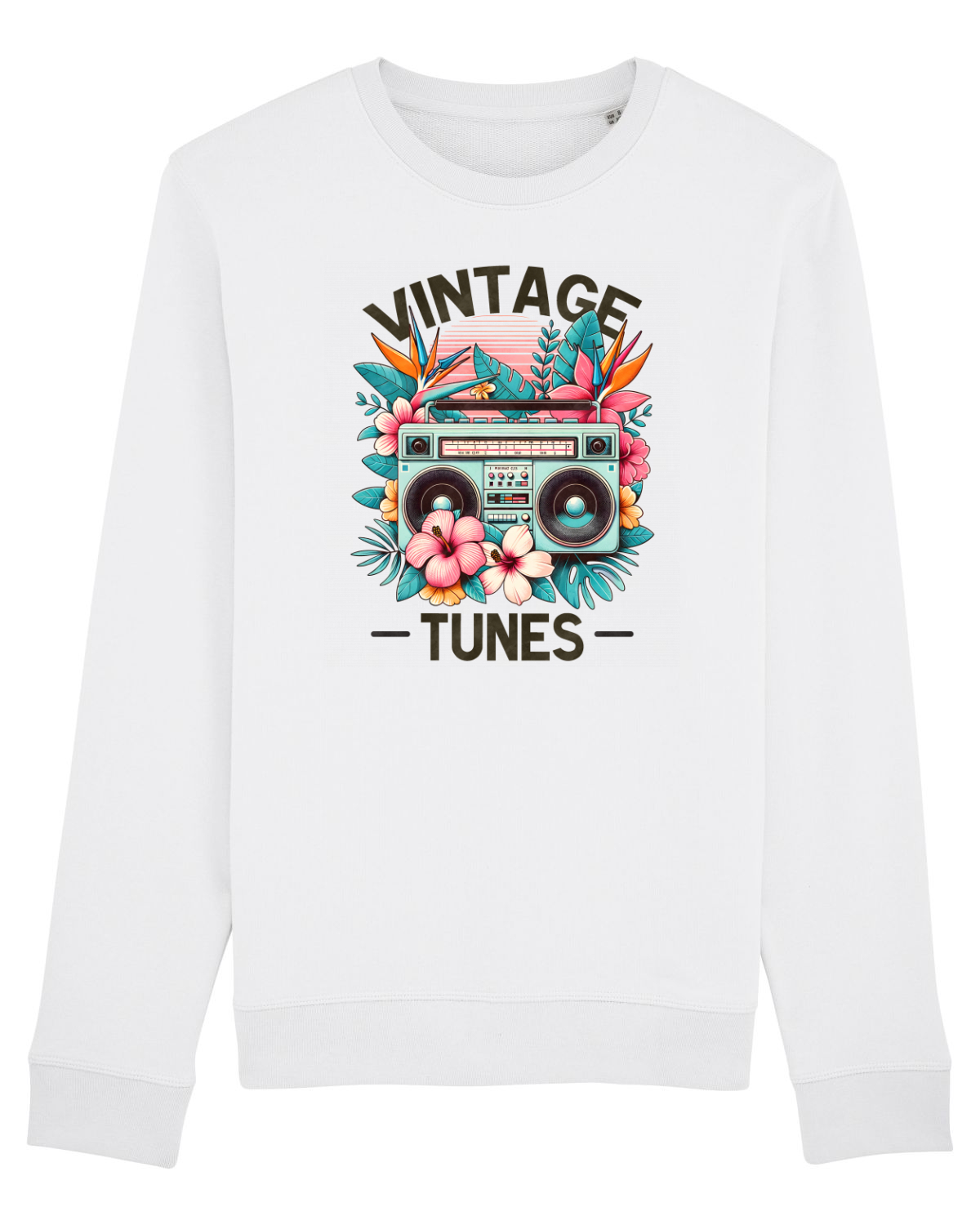 Bluză mânecă lungă Unisex Rise White