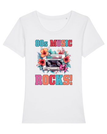 in stilul pop al anilor 80 - 80s music rocks White